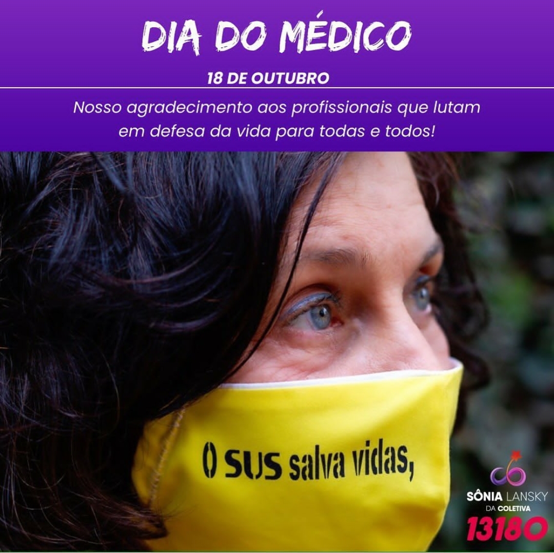 BhColetiva's tweet photo. a candidatura da ColetivA é representada pelo médica @LanskySonia
vote 13180, pela valorização do trabalho dos médicos e de todos os demais profissionais da saúde, fundamentais na construção do SUS de qualidade
#diadomedico #defenderosus #vereadoraBH https://t.co/Gk9xn6tAXM