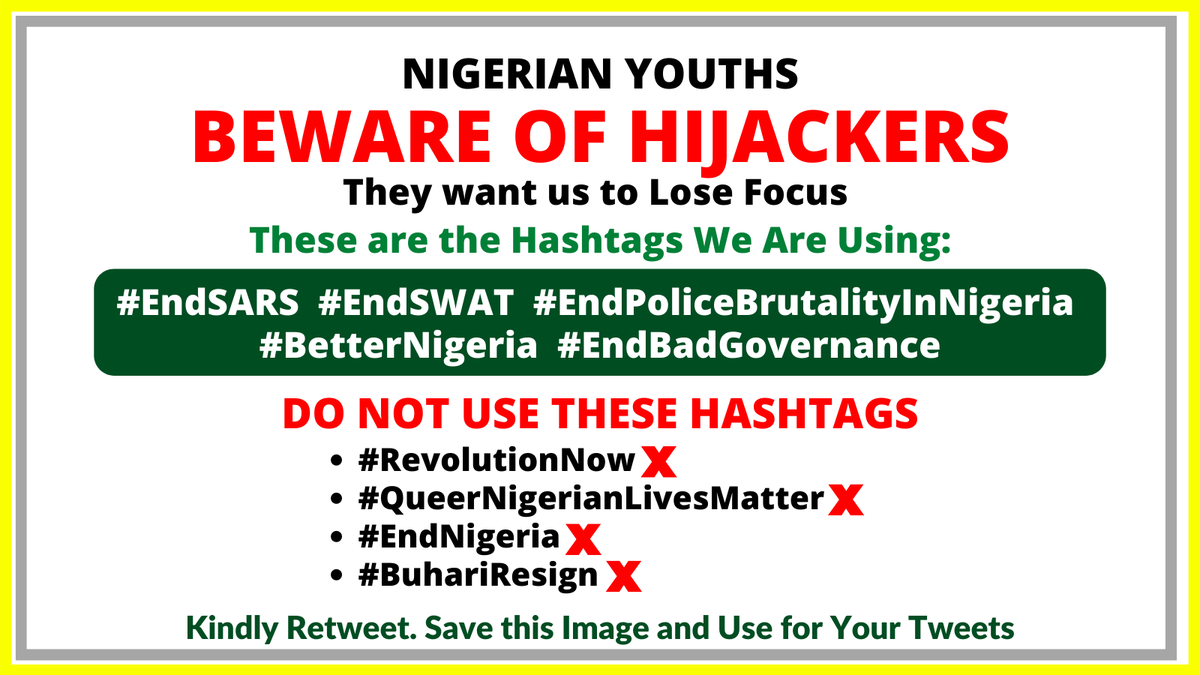 seye_oyekunle's tweet photo. We Appreciate 🙏🏽 all the work done by @feminist_co but I'm EXTREMELY DISAPPOINTED at the Tweet made by them 😡. This Protest is about #EndSARS. We Appreciate Queer &amp; LGBT but this Protest is NOT about #QueerNigerianlivesmatter
WE ARE LOSING FOCUS
#EndPoliceBrutalityinNigera https://t.co/op3edGNoj5
