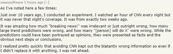 Reading the news is counterproductive.