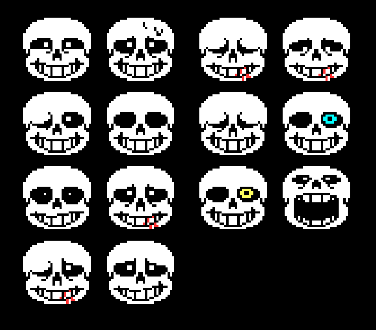 Pixilart - Sans Dialogue Faces by SpongeDrew