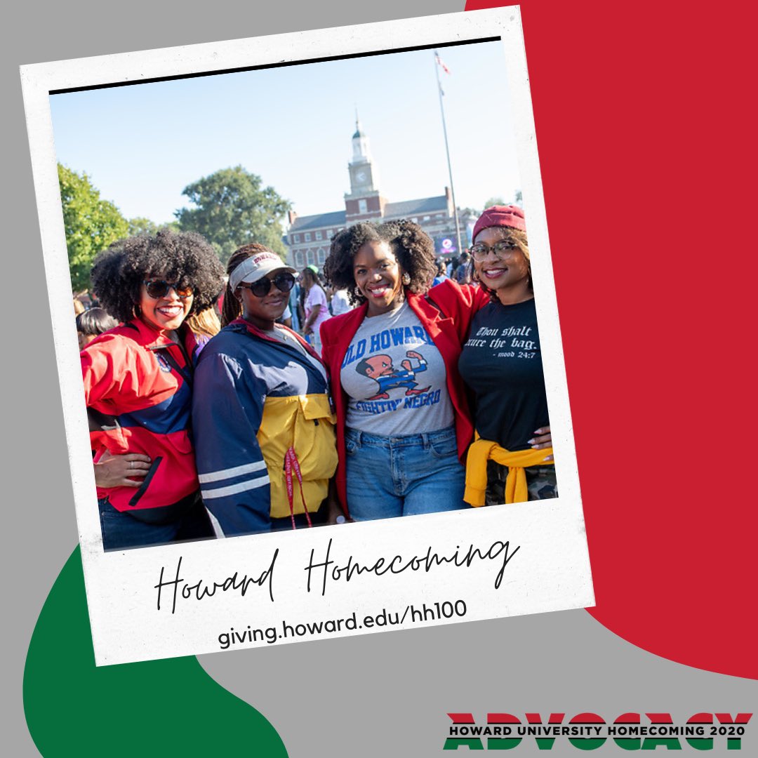 HowardU's tweet photo. How much money do you typically spend at @BisonHomecoming? 

Most of us drop some serious change. This year enjoy we enjoyed a virtual Homecoming from home.. make a gift to #HowardHomecoming100 to support today’s Howard students. Visit https://t.co/fLPK7uwCk7. https://t.co/hJklCWost6