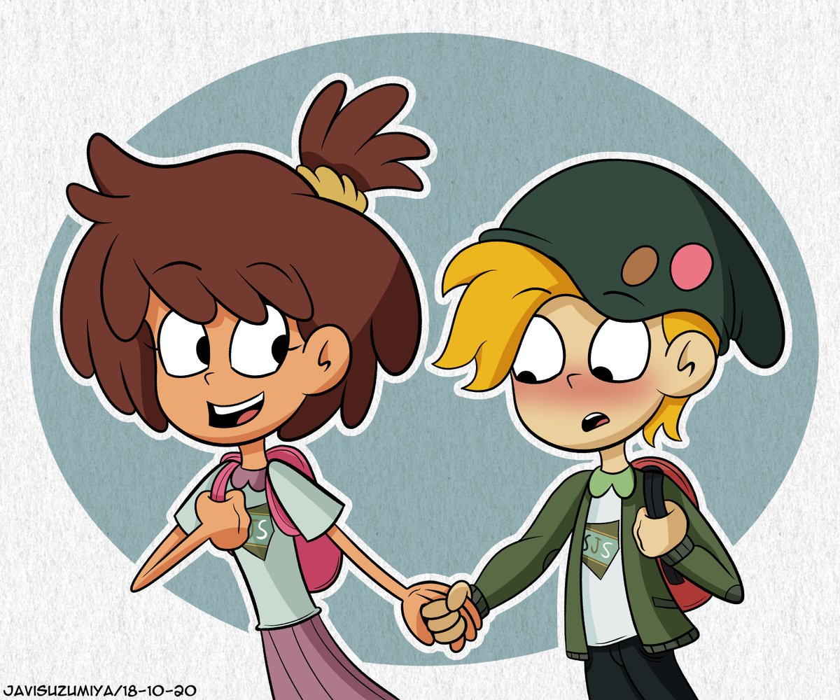 SuzumiyaJavi's tweet image. As i said yesterday, i can ship Anne and Sprig now :P 

I know that in the episode they use other similar names (Anna, Twig, Molly) and even the whole episode is non-canon, but the designs are official and that's enough for me.

#Amphibia #AnneBoonchuy #Sprig #fanart #disney