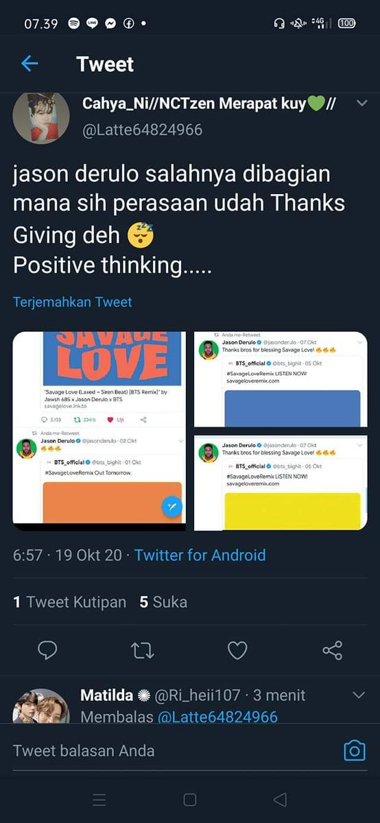 btspoplegendss's tweet photo. Si ijo ikut-ikutan😣 Gaush ikut campur masalah army deh drpd udh berargumen tapi gatau apa2 kek org tll. Jadi fans dadakan jason derulo??😣 https://t.co/qdJruCi2jJ