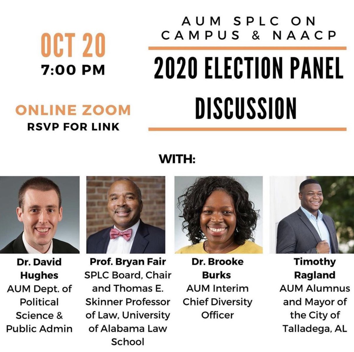 Happy Sunday! Below is our first event of the year in conjunction with SPLC, be sure to register with the link in our bio or come out to Goodwyn Hall 112 on Tuesday!