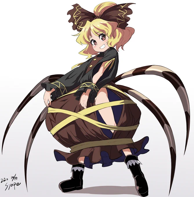 ヤマメちゃん剛欲異聞の新コス
スリットで通気性抜群で涼しそう～! #東方 