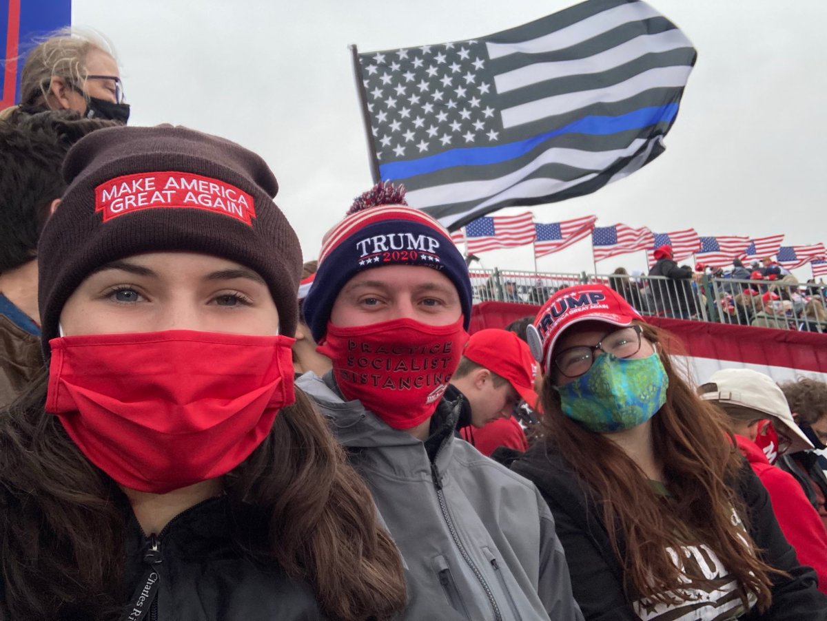 WICRs's tweet photo. Wisconsin youth want a president who cares about the midwest. We were thrilled to see President @realDonaldTrump  in Wisconsin AGAIN last night!

4 MORE YEARS‼️

@GOPBadgers @WarhawksCRs @cuwrepublicans

#LeadRight #PeacefulProtest https://t.co/svgV2lgBJk