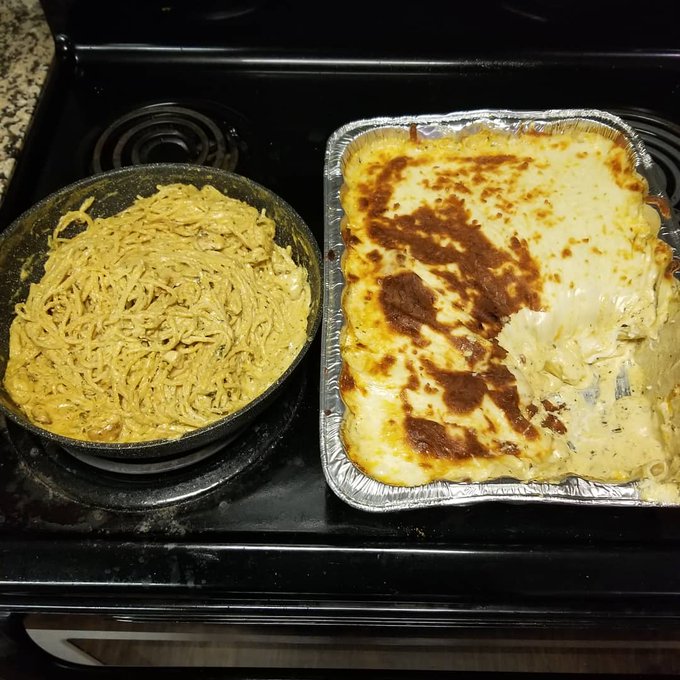 Cilantro chicken alfredo and rigatoni https://t.co/SvSuLtGLrW<a href="/tag/blackpanther"class="tags"><span>#blackpanther</span></a><a href="/tag/wakandaforever"class="tags"><span>#wakandaforever</span></a><a href="/tag/blackcosplayer"class="tags"><span>#blackcosplayer</span></a>