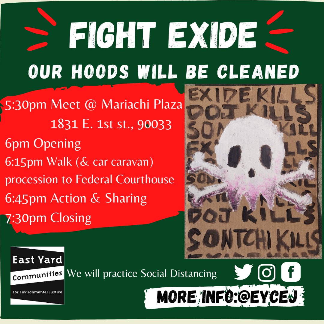 EYCEJ's tweet photo. ACTION: Even though Exide and our government have failed by contaminating us and doing the bare minimum for clean up,  our community keeps fighting for a better today and future!
Nobody's going to come save us-we lift each other up!

#FightingForLife 
#LuchandoPorVida
#NoMoPlomo https://t.co/FmWz8EHMCl