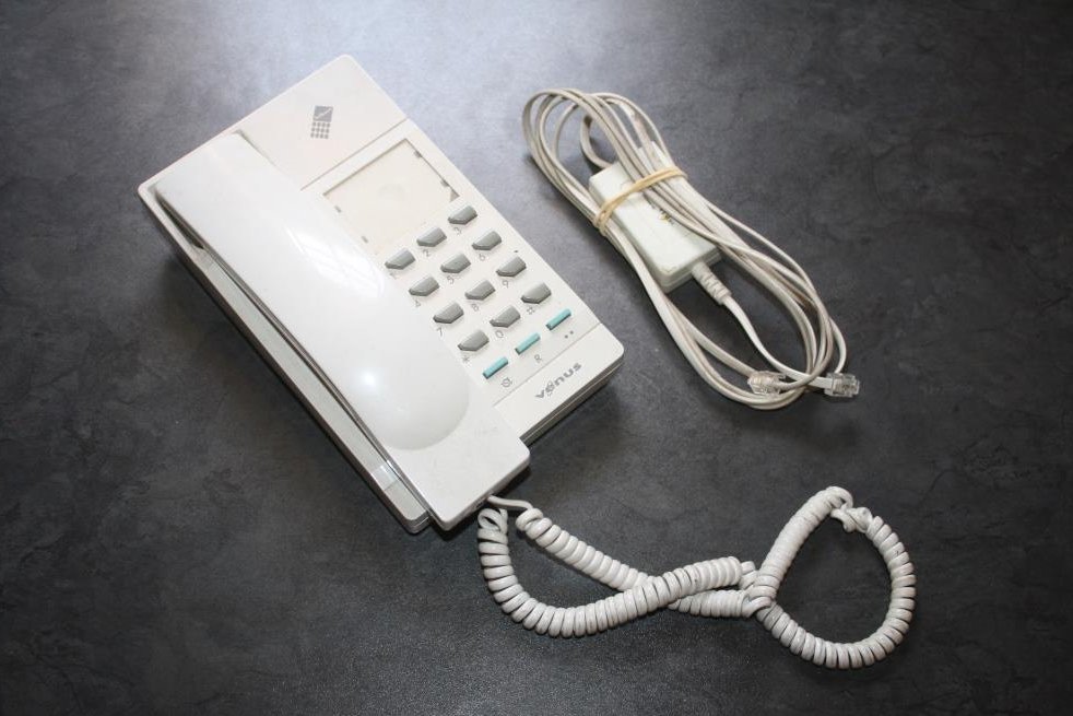 Exhibit N: Telkom's Venus phone. Around - I think - the time landline numbers changed from seven digits to ten, with dialling codes added, these home phones were it.