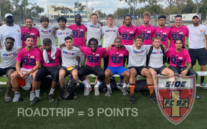 SoccerWSA's tweet photo. Side FC 92 on the road in Dallas today picking up 3 points in the table.  First game.  History being written. Congrats to our boys!  #SideFC92 #TheSide #earnit #UPSL #WSASoccer https://t.co/DlAGclonRb