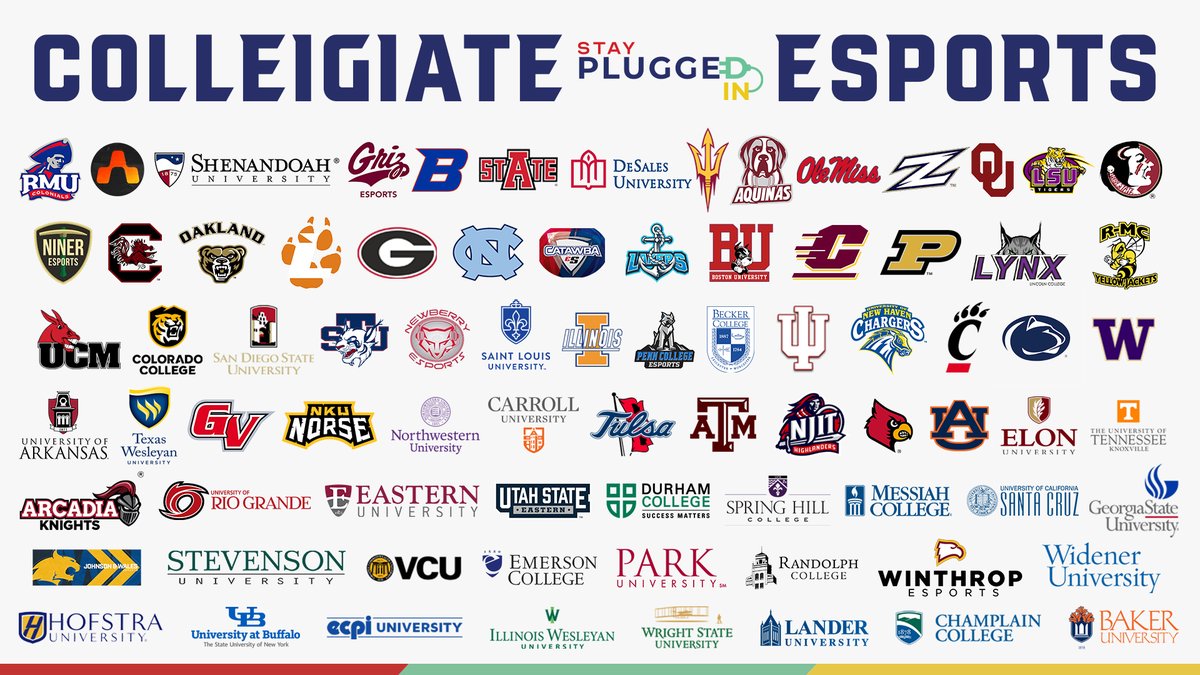 Stay_Plugged_In's tweet image. #StayPluggedIn is truly your BEST source for college #scholarships! 

Check out just SOME of the schools we have had on our #SPINcast #podcasts.

Sign up for our #esports leagues - #R6S Winter Breach or #RocketLeague Fall Nationals - to get noticed by recruiters in these schools!