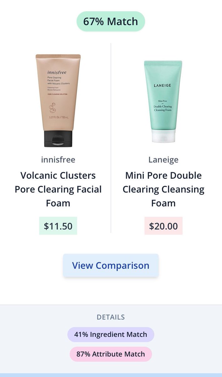 SkinSortHQ's tweet image. Like the Laneige Mini-Pore Clearing Cleansing Foam ($20_? Try the innisfree Volcanic Clusters Pore Clearing Facial Foam ($11.50)! 

Come find more dupes at SkinSort.com