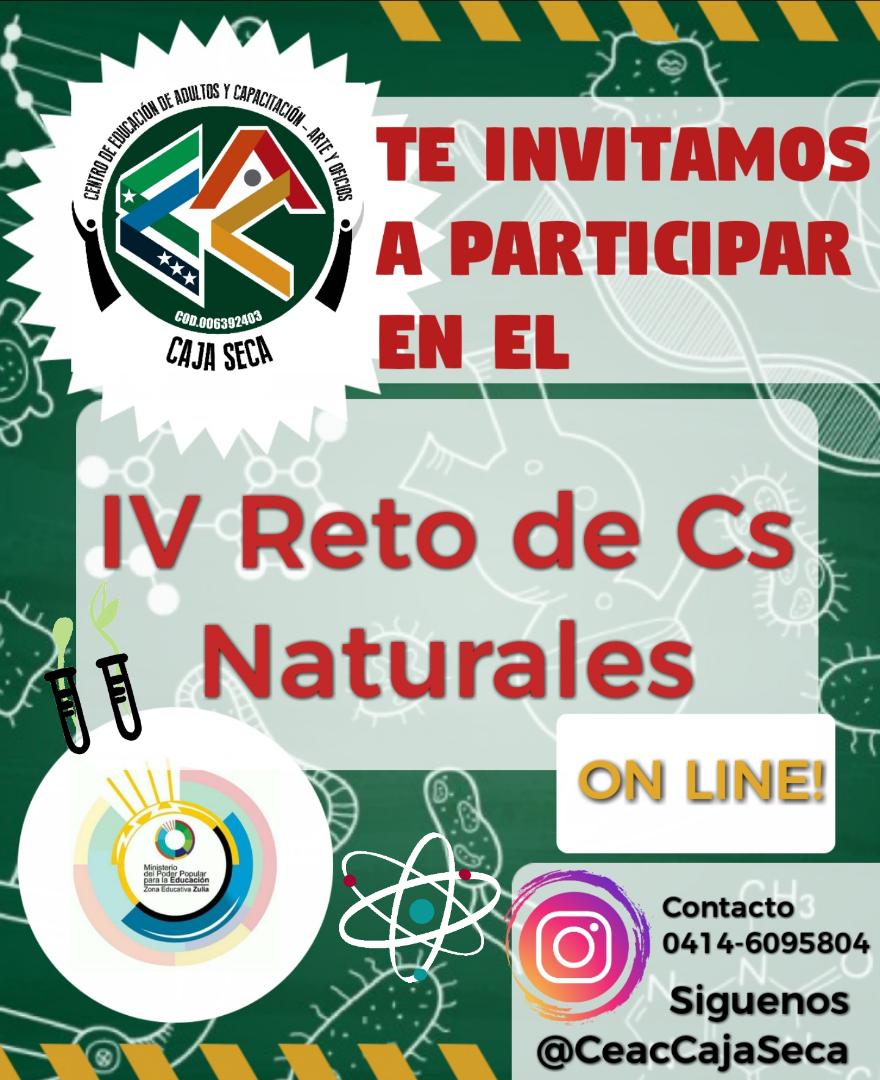 Se parte de esta hermosa experiencia y participa en el IV Reto de Ciencias Naturales @MPPEDUCACION @psuvaristobulo <a href="/DivisionEAJPA/">División de EAJPA ZEZ</a> <a href="/DilmaChavezRan1/">Dilma Chavez Rangel</a> <a href="/yamilysuarez/">Yamily Suarez</a>