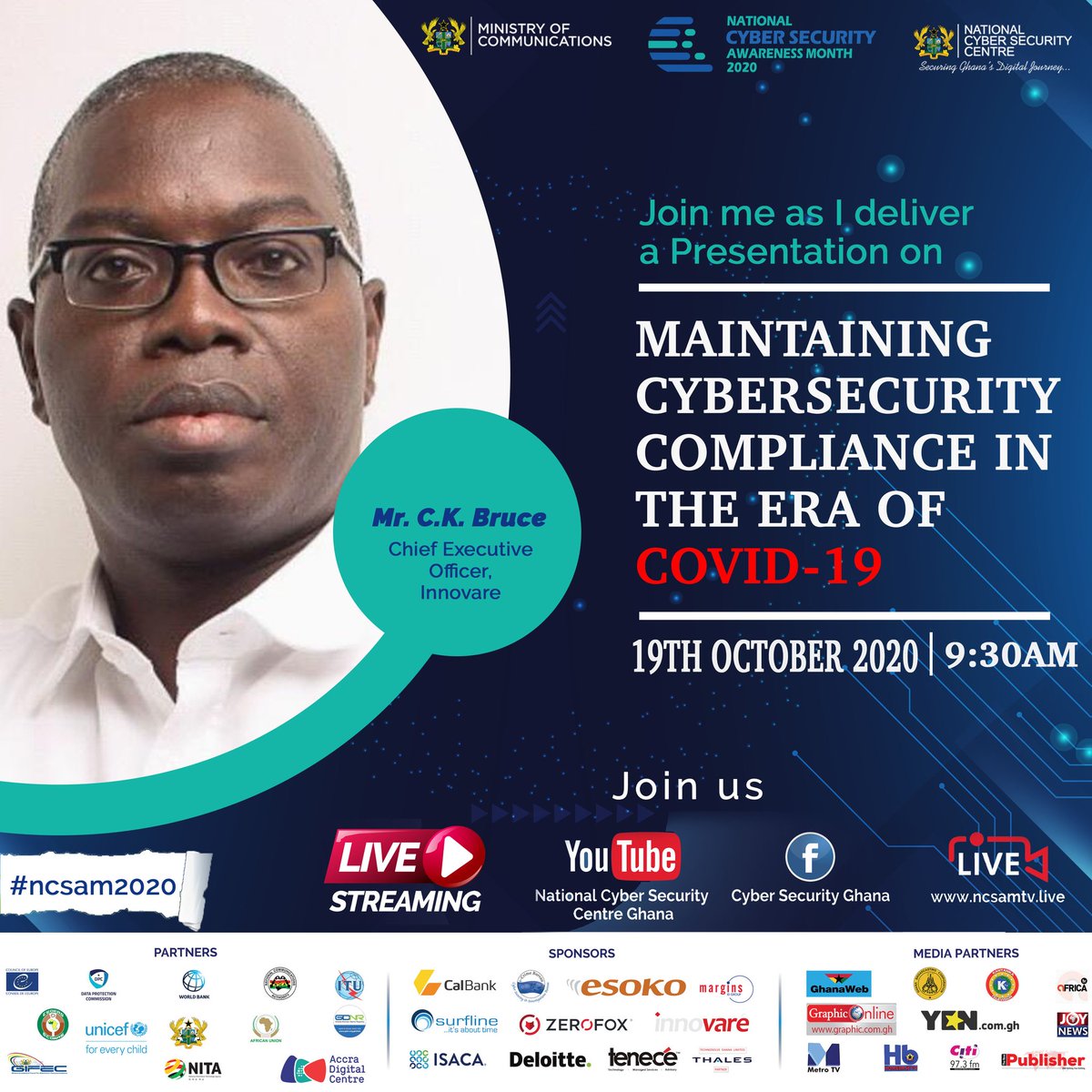BBeboat's tweet photo. We still on https://t.co/jQEvpUXQJp, join us tomorrow as learn more from industry players...October is cybersrcurity awareness month..don't miss this! @NAkufoAddo @UrsulaOw @konkrumah @MBawumia @aantwi_boasiako @mocghana @moigovgh @naa_essah @NitaGhana @GIFECGhana  @NCSC_Ghana https://t.co/9WZGwrwfn5