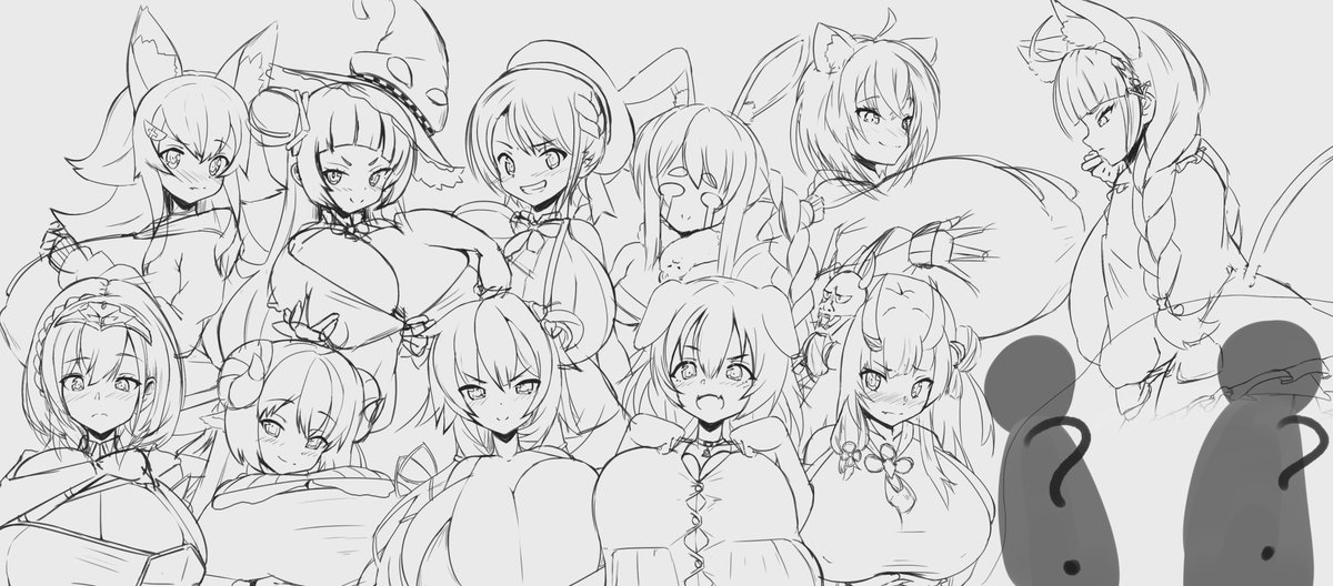 Added Okayu and Aqua... might redo Aqua later, not super happy with her

However! Who wants to vote on the next pair? 