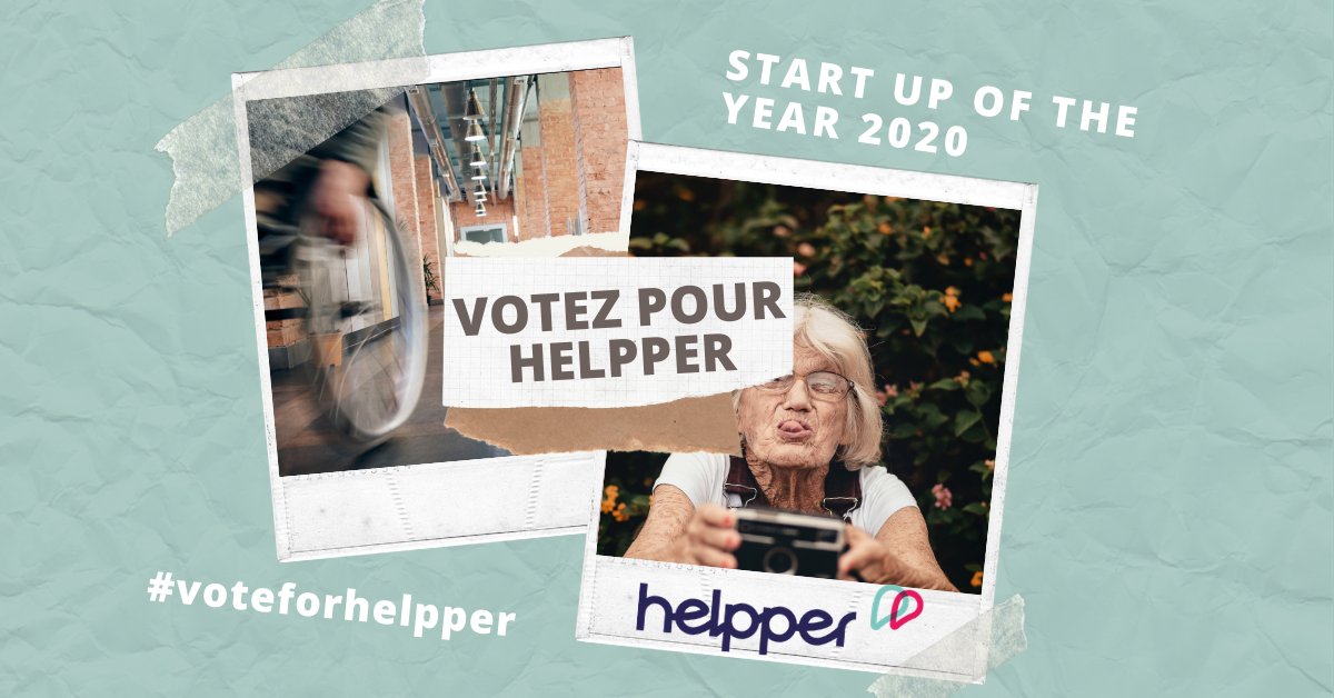 🎉 Helpper est nominé en tant que Start-up de l’année 2020 ! Votez pour nous dans la catégorie Startup Of the Year via tinyurl.com/y4va2uqy et soutenez-nous à remporter ce prix ! 
#voteforhelpper #sharingiscaring