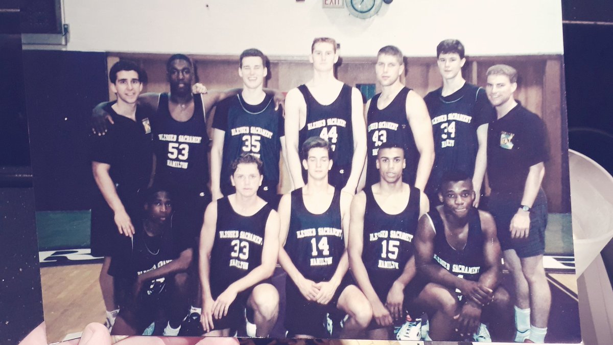 <a href="/radleyatthespec/">Scott Radley</a> <a href="/BSYJBasketball/">Blessed Sacrament</a> <a href="/TheSpec/">Hamilton Spectator</a> Arguably "the greatest Blessed team" assembled. 11 players represented Thee Blessed to Championship glory. Future players in USports - 5 &amp; NCAA - 6 (missing from pic G.Newton - Duke University) Plus, two GOATs Coaching (Sir Rowe and Sir Nardini) this talent rich squad. Blessed 🙏