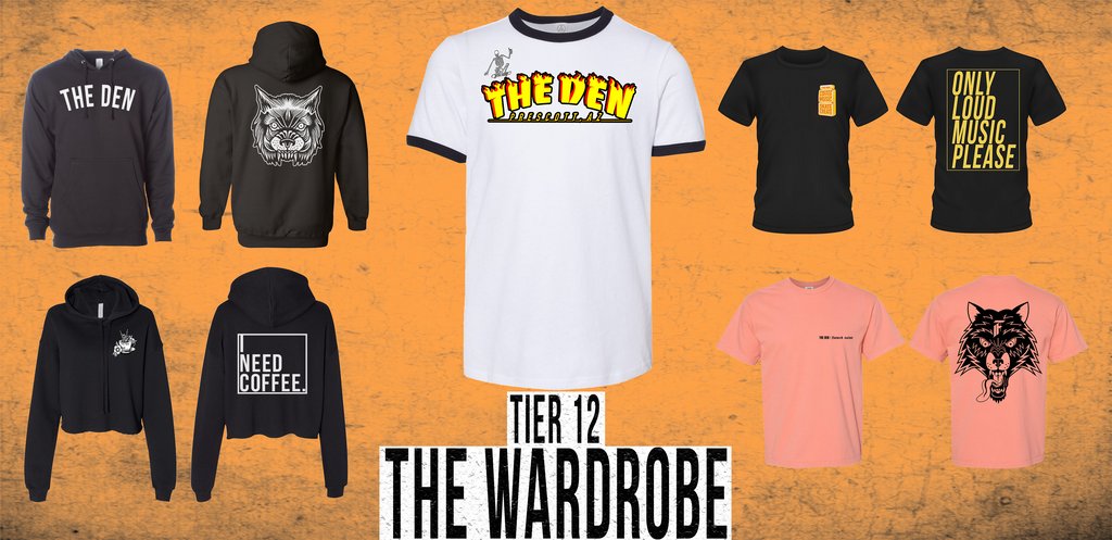 The concert tee is here!⁠
⁠
You can find this in Tiers 4, 9, 12, 14, and 16 of our Kickstarter through the link in our bio! We have so much more we are offering! Help us reach our goal!⁠
⁠
Would you wear this? Tag a friend who would rock this shirt!⁠
⁠ 
#thedenaz #prescott