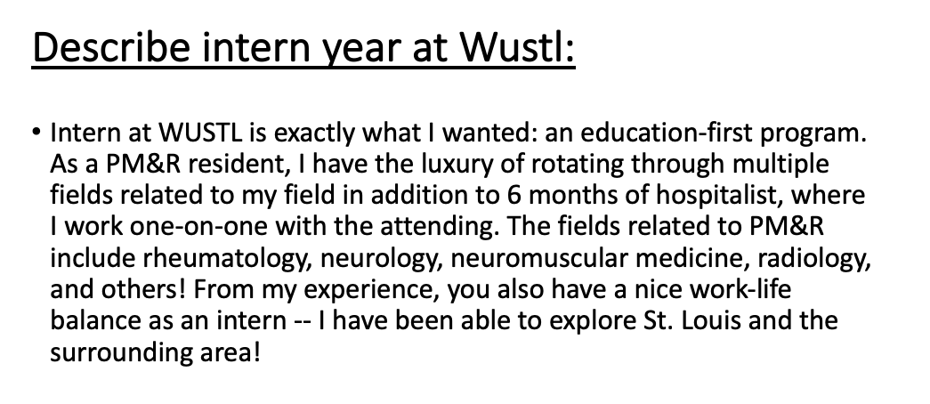 wustl_pmr's tweet photo. #MedTwitter @The_Iron_Doc Dr. Mike Hudock, talks about internship @wustl_pmr See more below⬇️ #Internship #Categorical @AAPhysiatry_MSC #Physiatry #Meettheresidents https://t.co/2Osj0NOB54