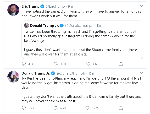photowarrior's tweet photo. Spoiled Brats whine; want more.
#Election2020 #TrumpCrimeFamily #BeArrested
...can't read writing on the wall https://t.co/ojuqhzQM7G