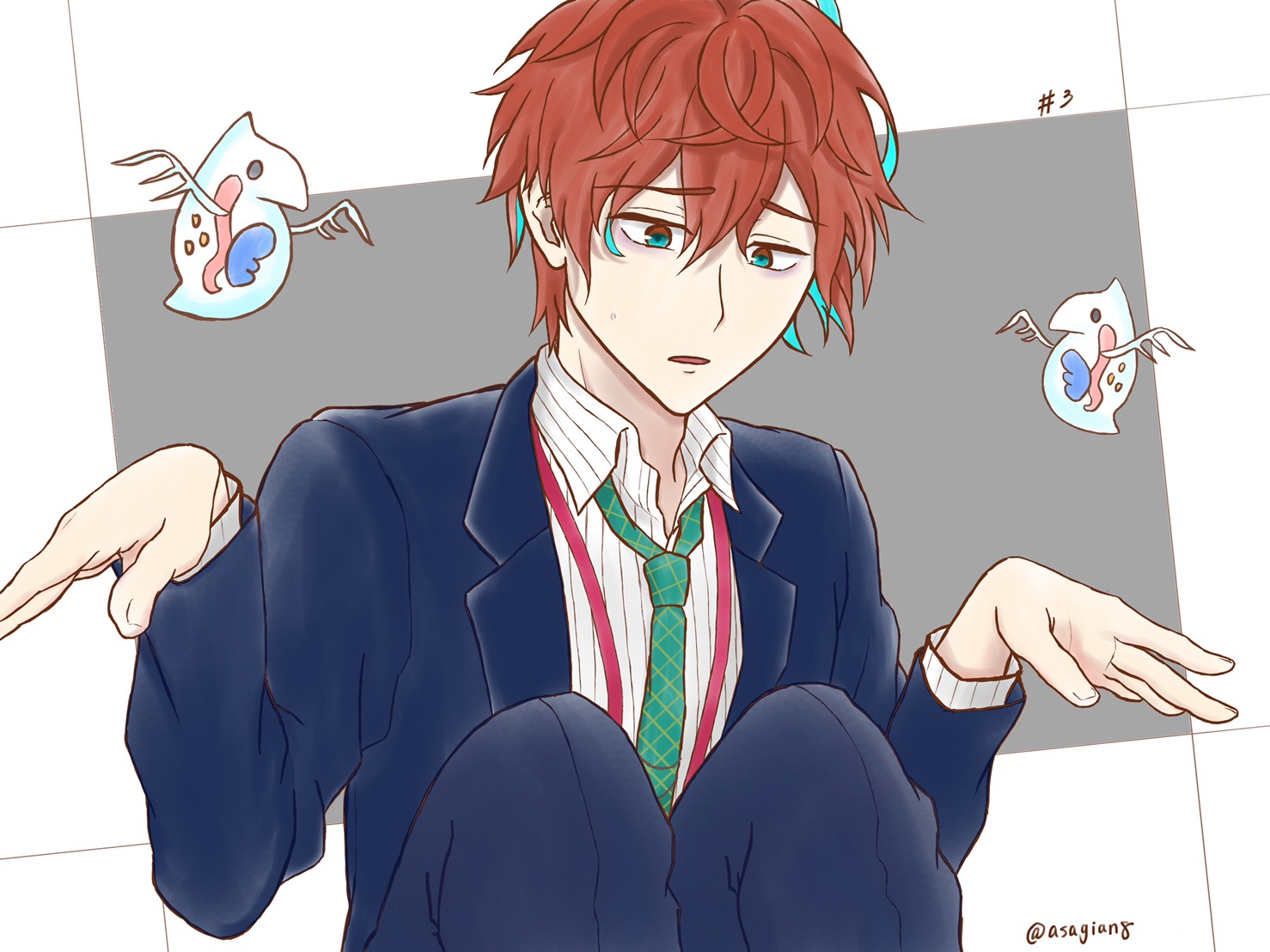 知秋 ヒプマイのアニメ3話 独歩さん可愛かった ｂ ヒプノシスマイク 観音坂独歩 イラスト T Co Mwmprqofzs Twitter