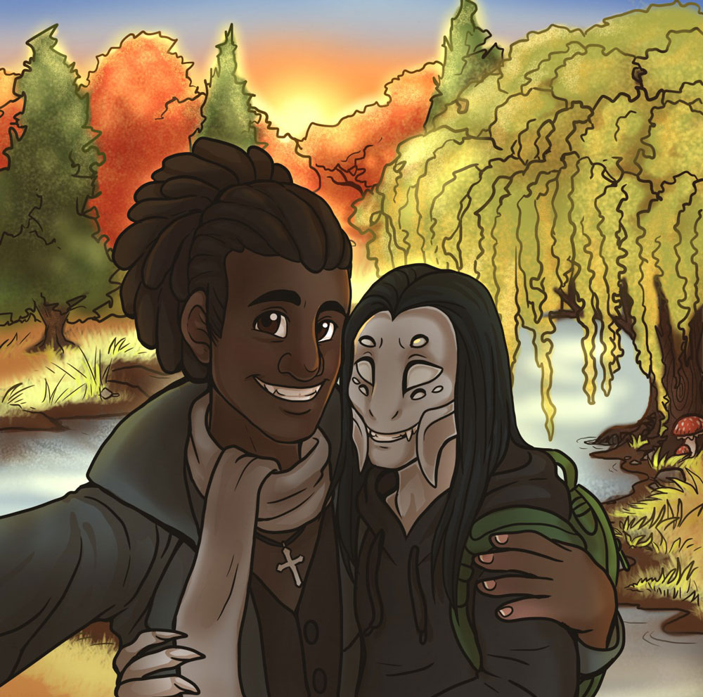 AeternaVN's tweet photo. @BrukaJones I know you're closed for commissions, but I'd really like something from you in the future of my spidersona and his bf! ☺️ How much would a two-character picture be? Or a reference sheet (of Elijah, the human)? Sorry, I didn't see a way to PM this. (SFW) https://t.co/enCdoi8n7K