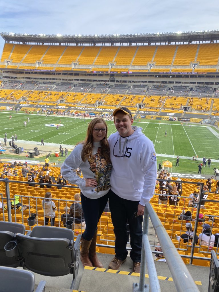 35+ years of season tickets really paid off today. So cool to be 2 of 5000 in the stadium today🏈⚫️🟡 #yinzers