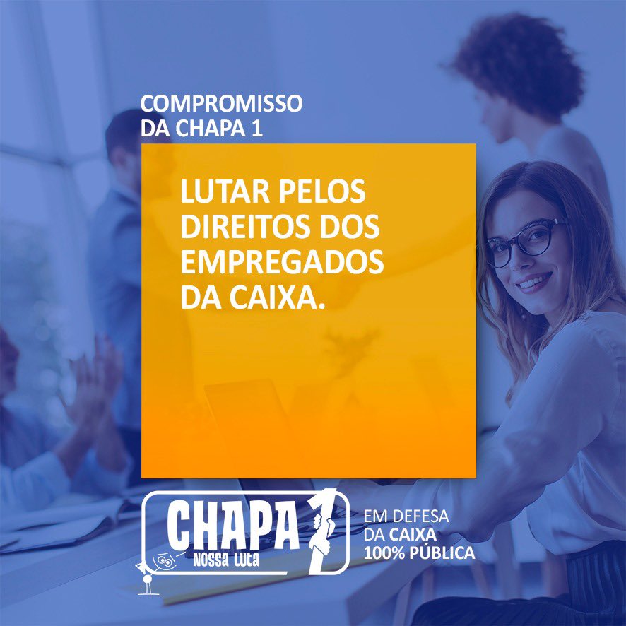 Chapa1L's tweet photo. Vamos juntos com compromisso de lutar pelos direitos dos empregados da Caixa ✊🏻 https://t.co/TmghEhSZIU