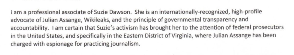 ✊#ProtectSuzie! Campaign✊
Testimonials: John Kiriakou
John Kiriakou, whistle-blower: @Suzi3D likely has the attention of the Eastern District of Virginia & federal prosecutors working on #Assange’s case. (pdf https://t.co/mOpwrpnQ6e… ). There is little chance of defence! https://t.co/C4xxboetfC