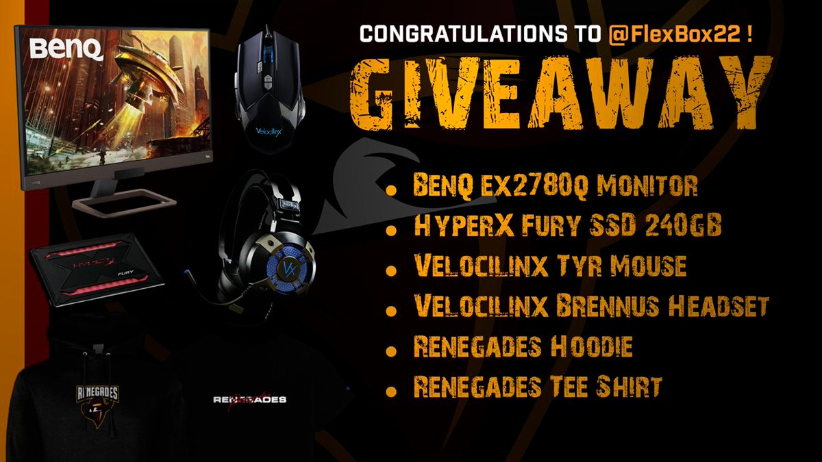 Renegades's tweet image. Congratulations to @FlexBox22 for winning our giveaway! 

We will send you a DM and get everything sent your way. 

Also thank you to everyone who entered!