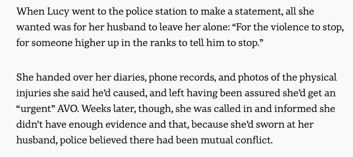 cw: domestic violenceThis is textbook coercive control and domestic abuse, how can women possibly trust this system?