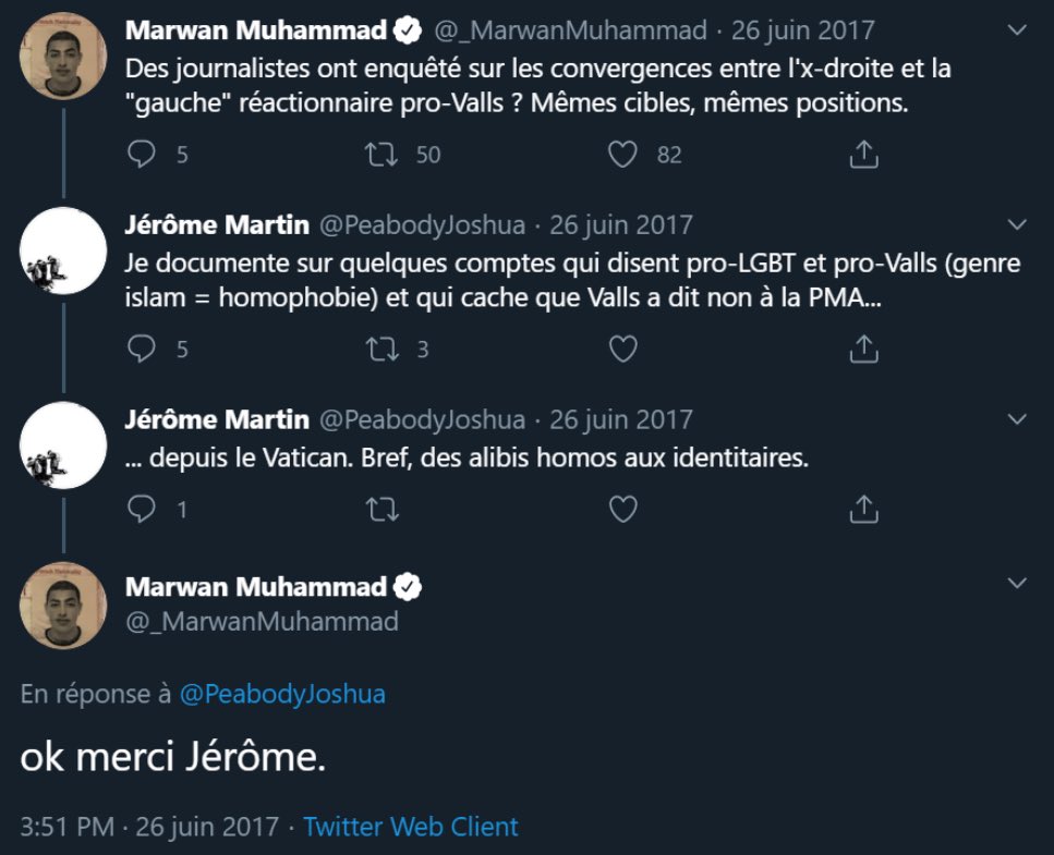 Jérôme Martin alias  @peabodyjoshua est un autoproclamé militant LGBT qui milite également au  @CCIF et leur sert de caution. Il est fier de faire des listes d’informations sur des homosexuels « pro-Valls ».  https://code7h99.blogspot.com/2019/04/concours-violette-morris-dite-la-hyene.html