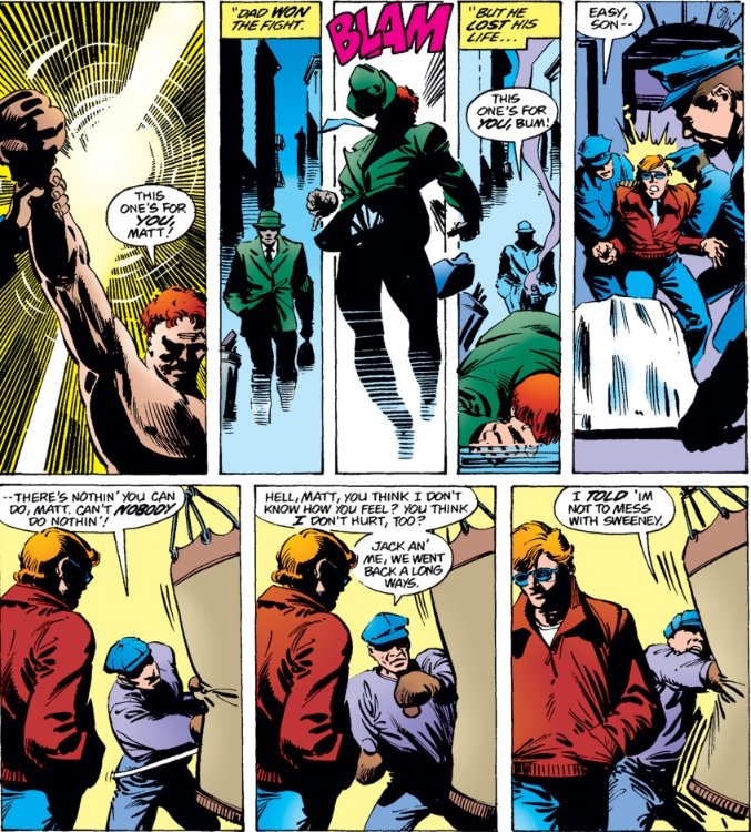 ...and a re-envisioning of Daredevil's origin showed him using stalker tactics to drive the Fixer to his fatal heart attack.via WikipediaDaredevil Vol 1 #164May, 1980by Roger McKenzie (W), Frank Miller (P), Klaus Janson (I), Glynis Wein (C), John Costanza (L)