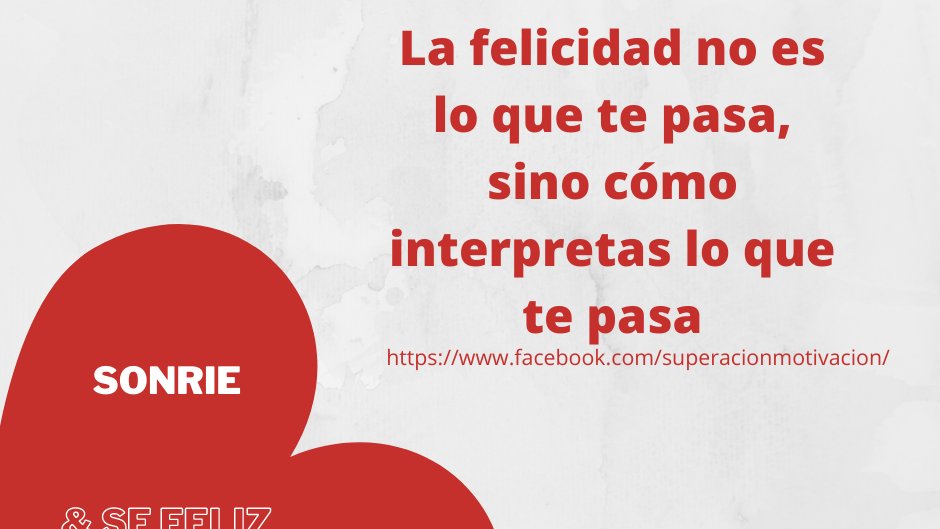 RCdeInteres's tweet photo. "La #felicidad 🙂🙂🙂 no es lo que nos pasa, sino cómo #interpretamos lo que nos pasa." Marian Rojas Estapé
https://t.co/To8ygVYSBt
#Superación #Motivacion https://t.co/VWOeVWYId7