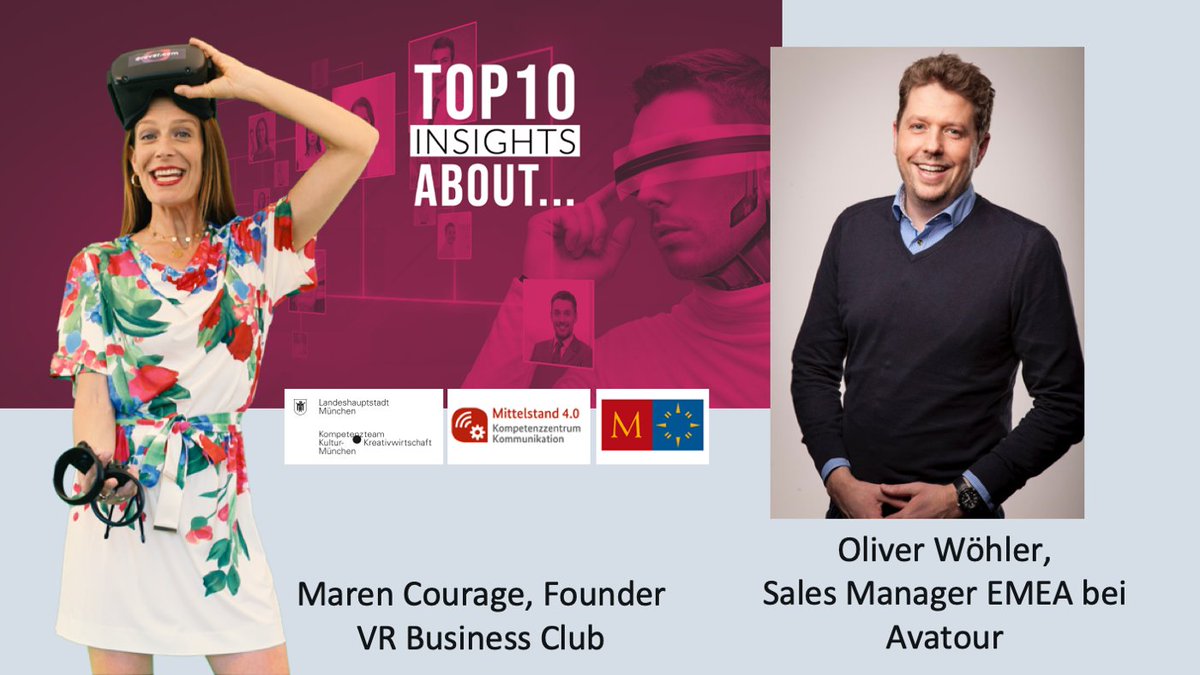 Heute 16 Uhr live auf YouTube: VR Business Club - Top10 insights about.. AVATOUR - youtu.be/vpCcEYLLqJY