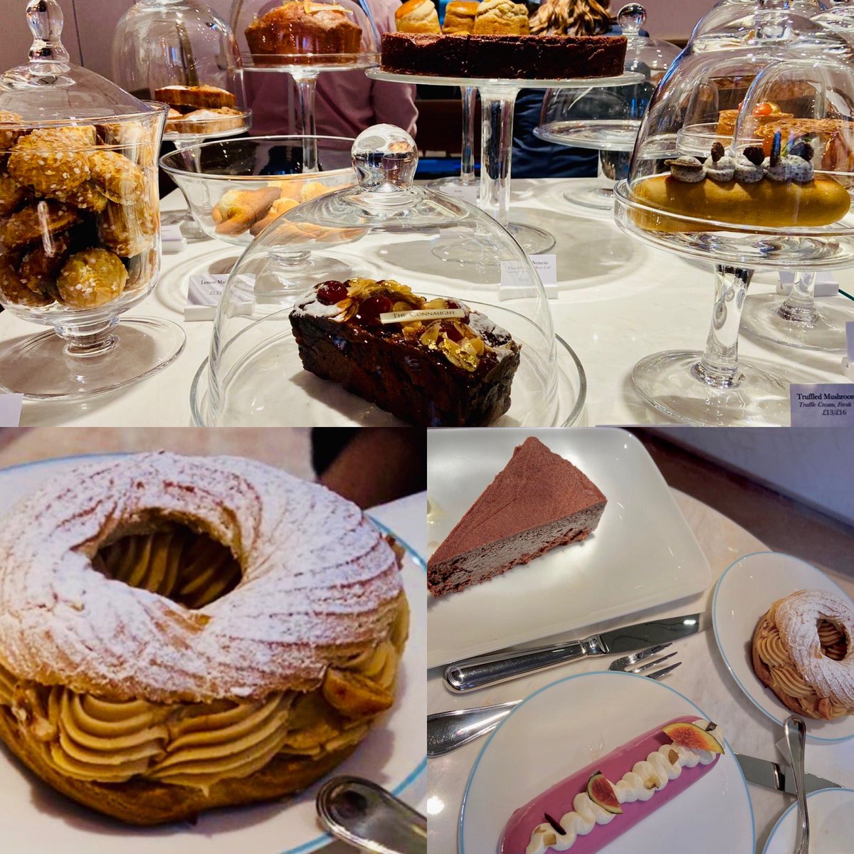 Have you been to the <a href="/TheConnaught/">The Connaught</a> patisserie on Mount Street? Spectacular creations from <a href="/NRouzaud/">Rouzaud Nicolas</a> from the divine Hazelnut Paris-Brest to the Yuzu and Honeycomb eclair and - from <a href="/RiverCafeLondon/">The River Cafe</a> - the Chocolate Nemesis. Let’s face it - we could all do with a treat right now.