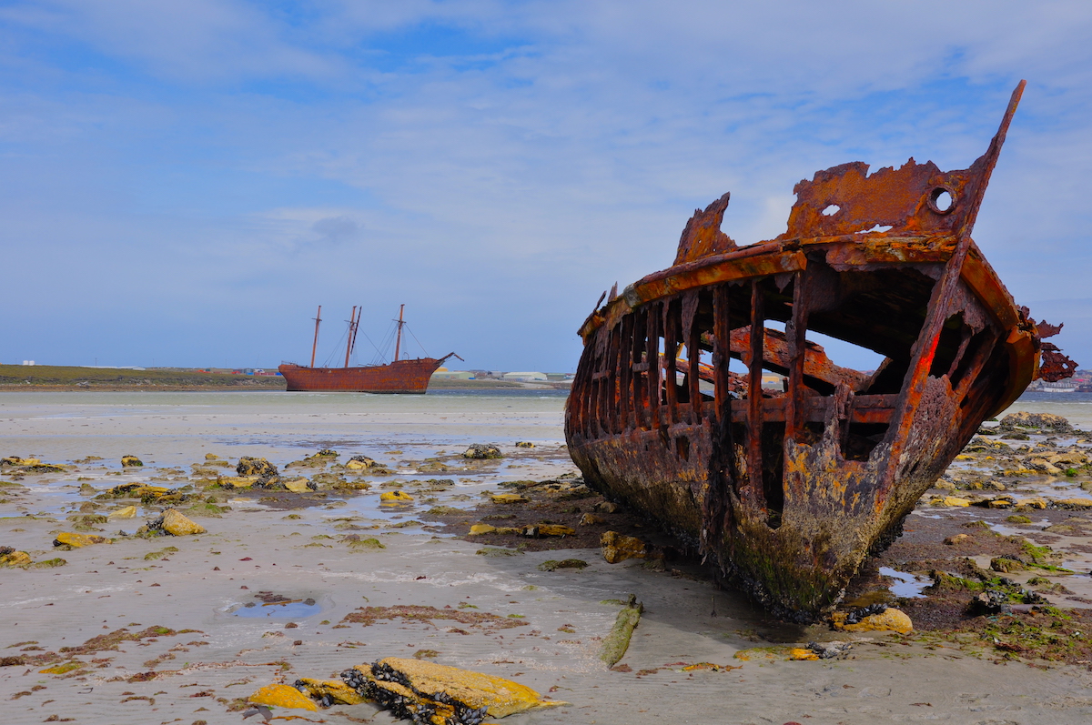 Falklands 2021: Stanley wrecks...just some of our fascinating maritime heritage. Once a significant port, there's much to see and do in Stanley and around the coast. Not to mention the penguins and other wildlife you'll encounter on the way! falklandislands.com #Falklands