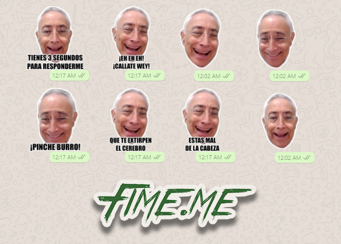 fimeme's tweet image. A petición del público, llegaron los chapa stickers de whatsapp, para que se los mandes a tus amigos cuando tengas "estrés de la pandemia".

Comparte y descargalos aqui 👇🏻
fime.me/chapa-stickers