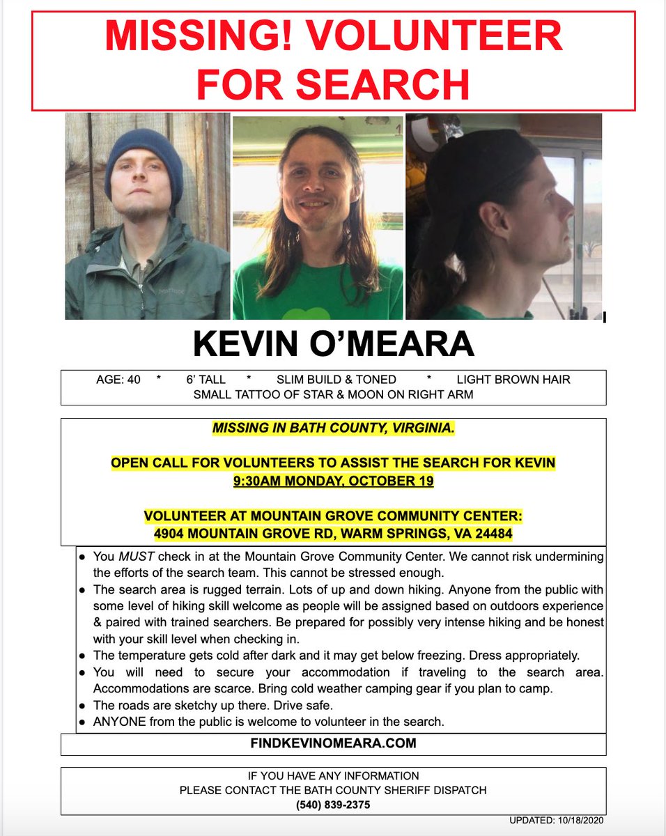 Here’s the latest, they’re opening up the search to the public. Bath County VA. Truck was found. Please share: