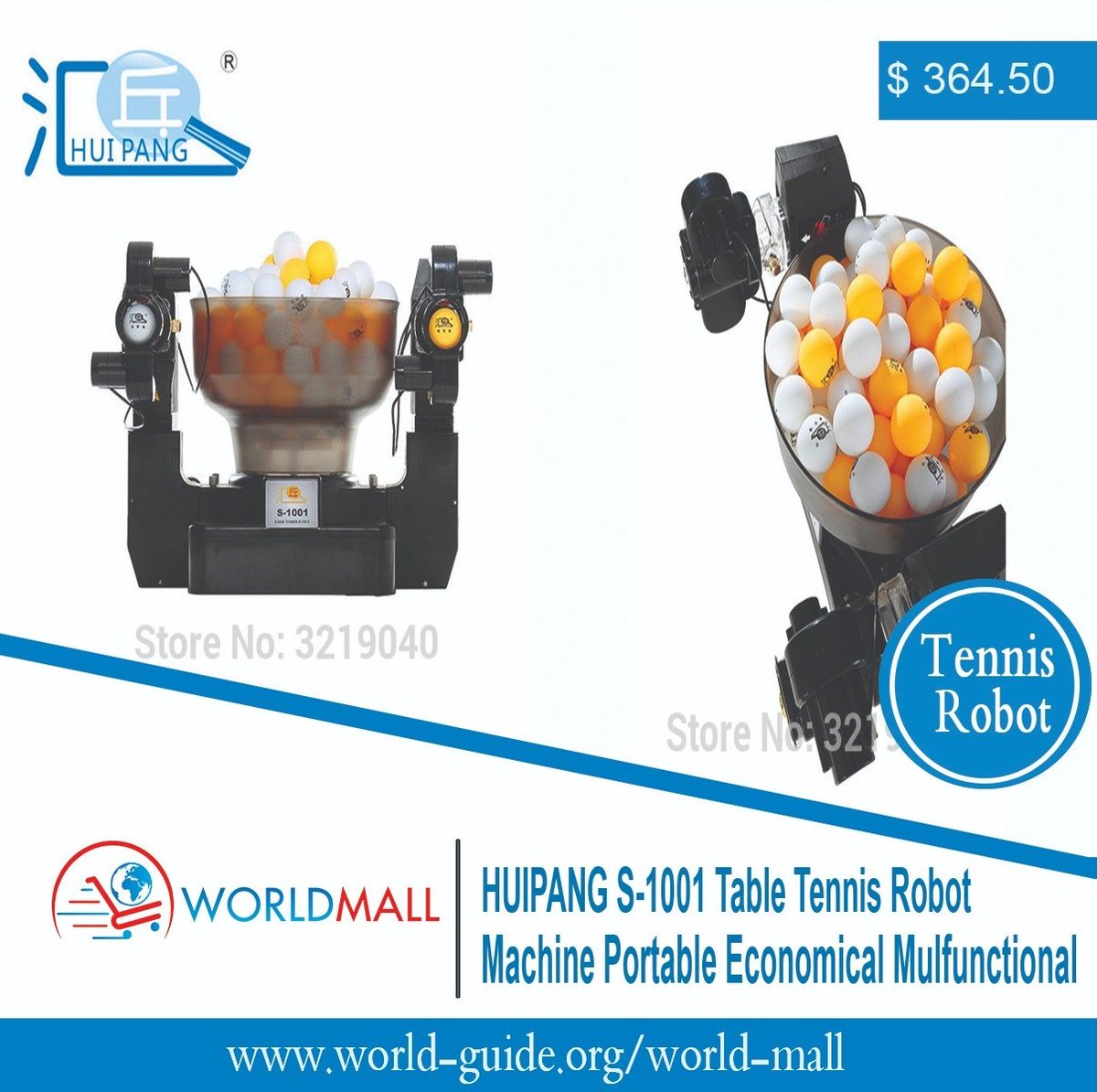 WorldMall_cheap's tweet image. HUIPANG S-1001 Table Tennis Robot/Machine Portable Economical Mulfunctional Good Partner For Practice
To Buy world-guide.org/world-mall/hui… 
To See More world-guide.org/world-mall/

#World_Mall #tennisrobot
#America #Australia #Online
#tennis #machine #Partner
#clubs #sports #tennisplayer
