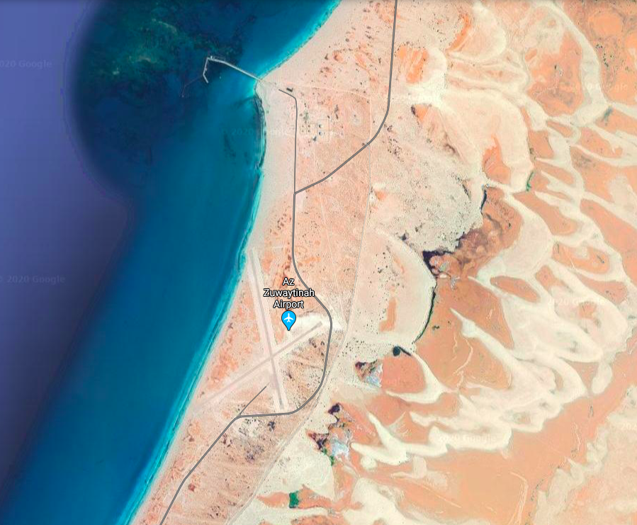 13. From Benghazi, I've continued by hops around the Gulf of Sidra. The small airports at Zuwetina, Marsa Brega, and Ras Lanuf mainly serve remote oil and gas ports and the people who work there.