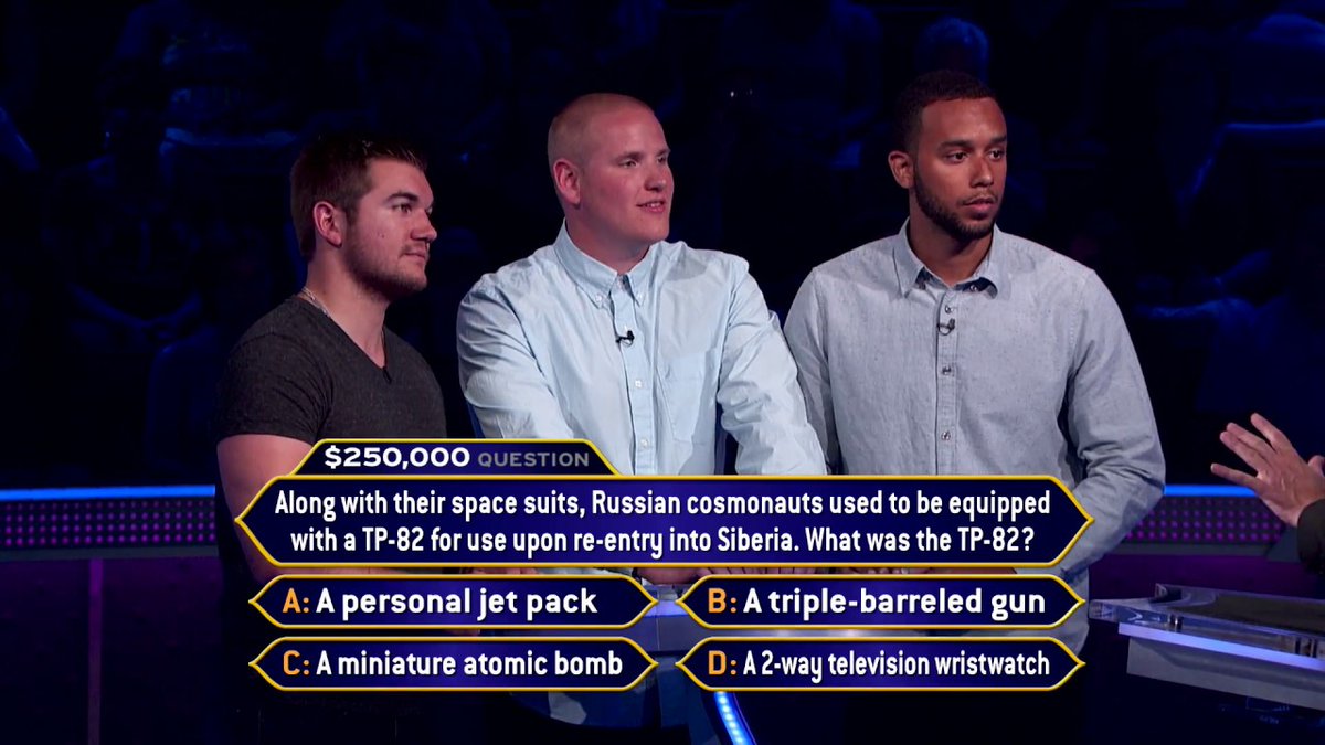 Then, a little Who Wants To Be a Millionaire!!!