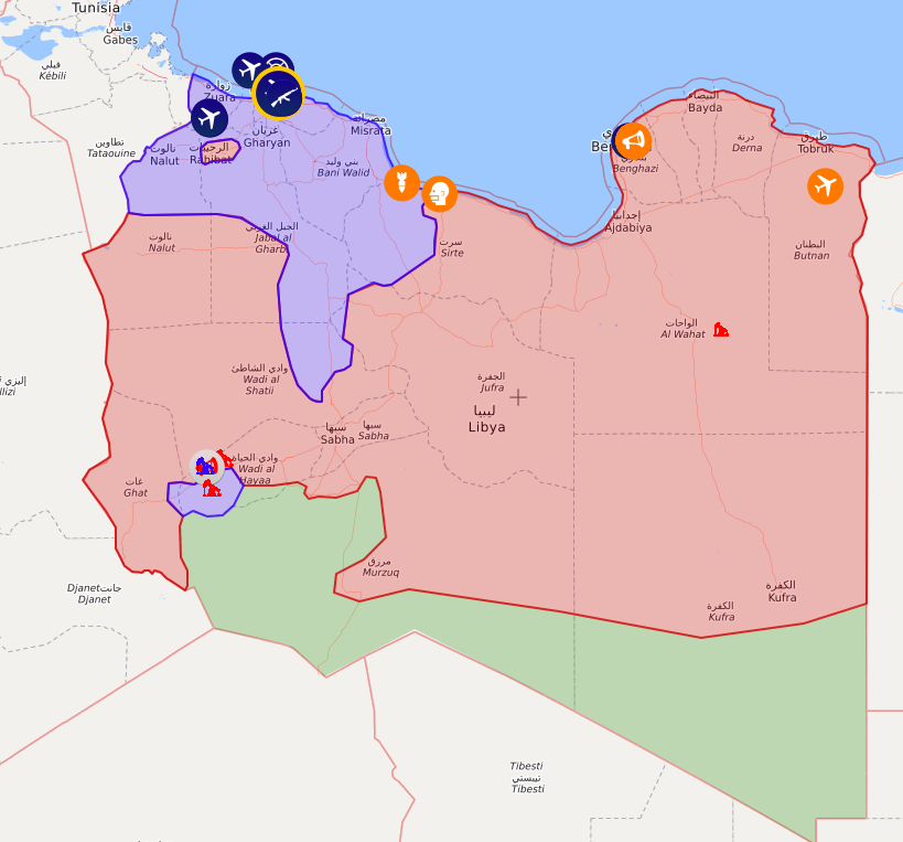 16. So could you do this trip in real life? Well, theoretically some airports have opened and there are some domestic flights. But no. Besides the dire condition of the airfields, Libya is still divided between two main warring factions.