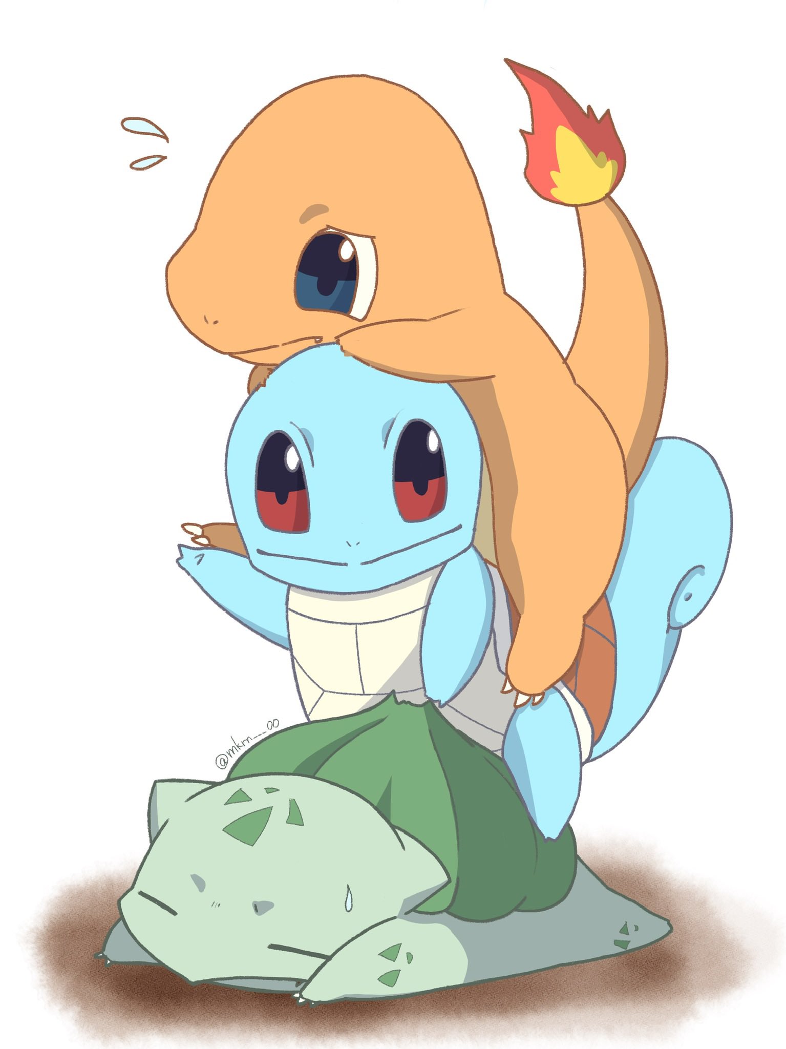 Twitter 上的 めけろん 初代御三家タワー イラスト ポケモン 御三家 T Co Abwfqzexrs Twitter