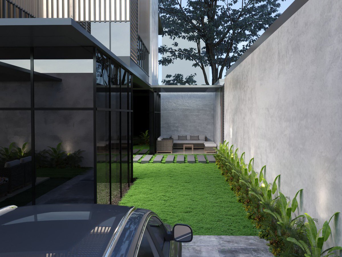 #تصميم_داخلي_تصميم_خارجي_تصميم_واجهه_جده_الرياض_المجمعه_القصيم من أعمالنا تصميم واجه فله مع الفناء الداخلي