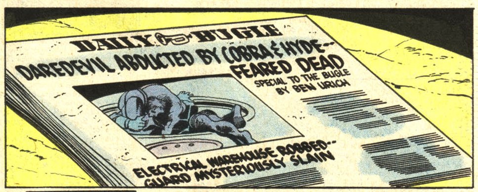 McKenzie also created the chain-smoking reporter Ben Urich, a investigative journalist for the New York City newspaper The Daily Bugle.First Appearance: Daredevil Vol 1 #153(July, 1978)by Roger McKenzie (W), Gene Colan (P), Tony DeZuniga (I), Mary Titus (C), Denise Wohl (L)