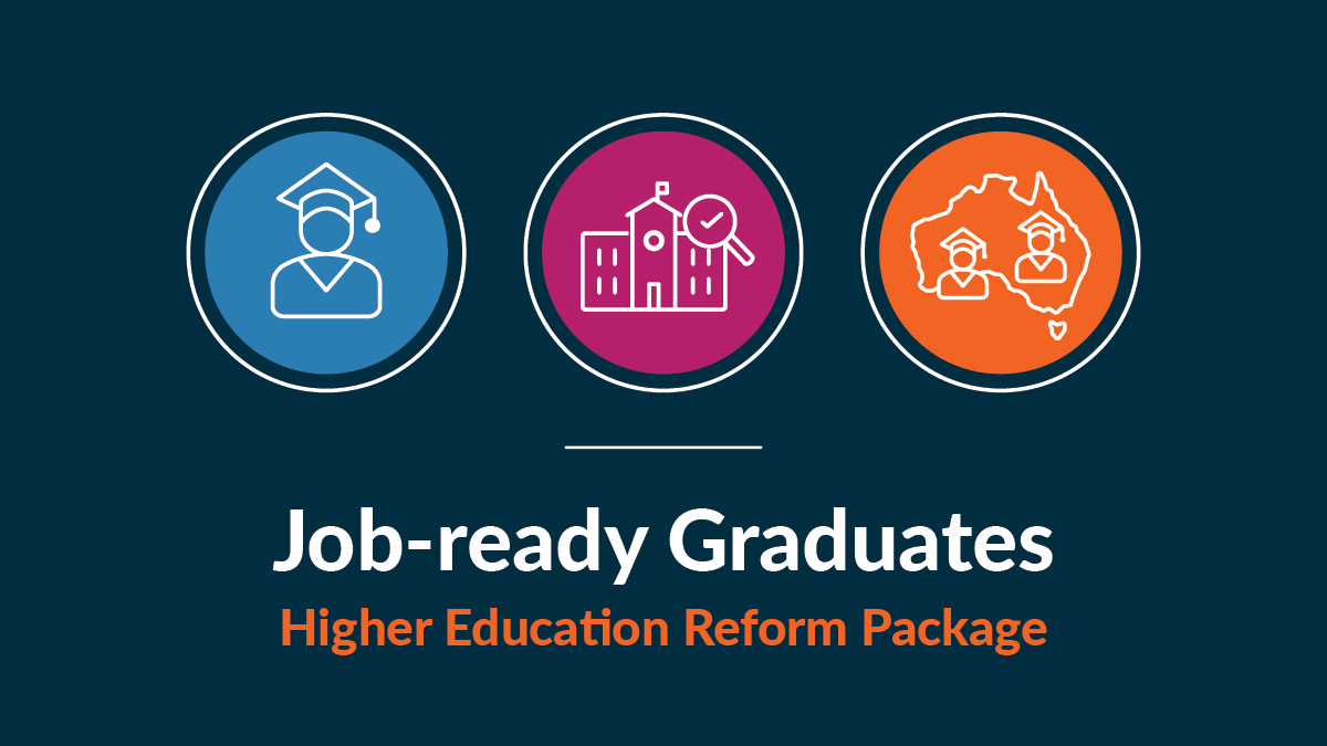 AusGovEducation's tweet image. The #JobReadyGraduates Package has been approved by Parliament. From 1 Jan 2021, changes to the #HigherEd sector will mean more places for regional and remote students, and those enrolling in priority areas. To find out more visit dese.gov.au/job-ready