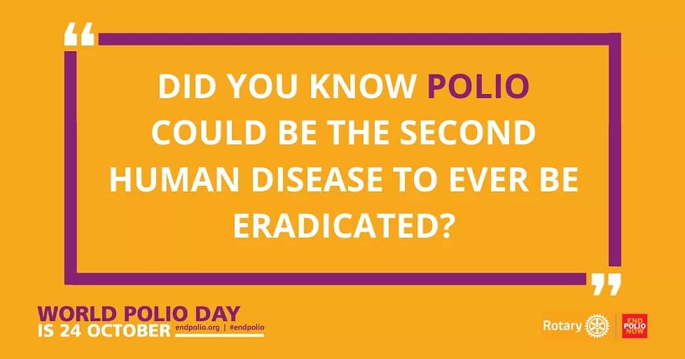 LakeshoreRizal's tweet photo. Did you know POLIO could be the second Human Disease to ever be eradicated?
Supporting Rotary International in the campaign of eliminating Polio at the surface of the Earth.
#RotaryTransforms
#RotaryOpensOpportunities
#kwentongLakeshore
#2020Vision
#WorldPolioDay
#EndPolioNow https://t.co/aHYR5FN5Hi