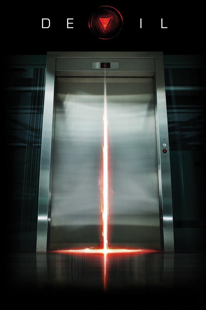 Devil (2010) 5 strangers get stuck in an elevator and one by one they get picked off by the devil disguised as one of them. The strangers uncover their mysterious and horrible pasts but is that enough for the devil to spare them? Really good movie and you will be surprised!