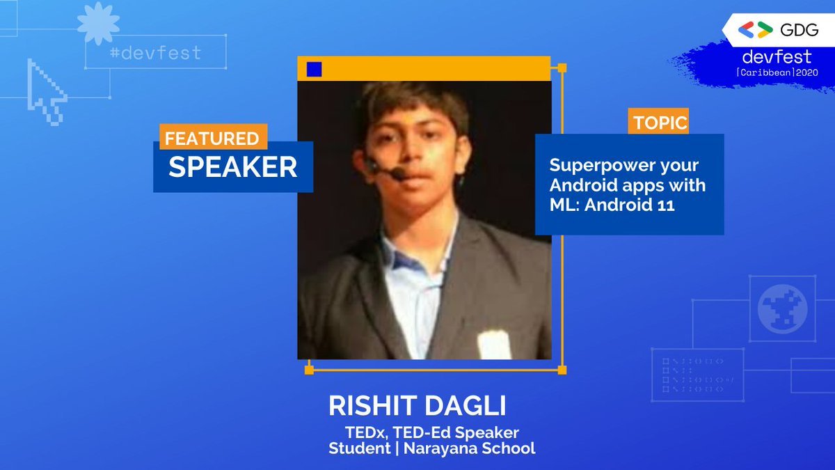 rishit_dagli's tweet image. Make it 6! I will also be presenting at #DevFestCaribbean Bonus Track about &quot;Superpower Your Android Apps with ML: Android 11&quot; now available at - devfestcarib.web.app/schedule/Bonus…

#DevFest #DevFest2020 #TensorFlow #AndroidDev #MachineLearning